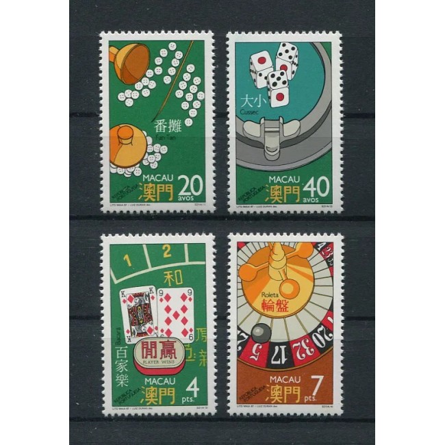 Macau 1987 - Jocuri, Casino, serie neuzata Macau 1987 - Jocuri, Casino, serie neuzata