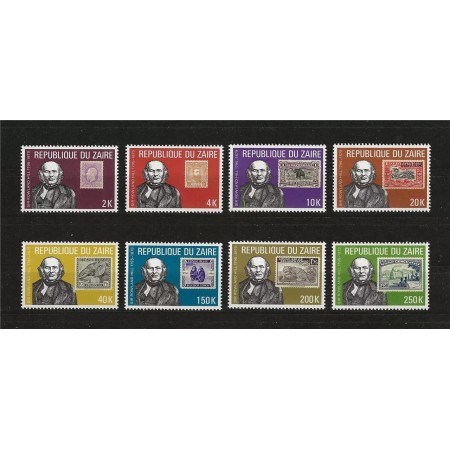Zaire 1980 - Timbru pe timbru, Rowland Hill, serie neuzata Zaire 1980 - Timbru pe timbru, Rowland Hill, serie neuzata