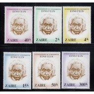 Zaire 1980 - Albert Einstein, fizician, personalitati, serie neuzata