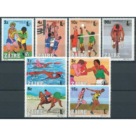 Zaire 1985 - Jocurile Olimpice, sport, serie neuzata Zaire 1985 - Jocurile Olimpice, sport, serie neuzata