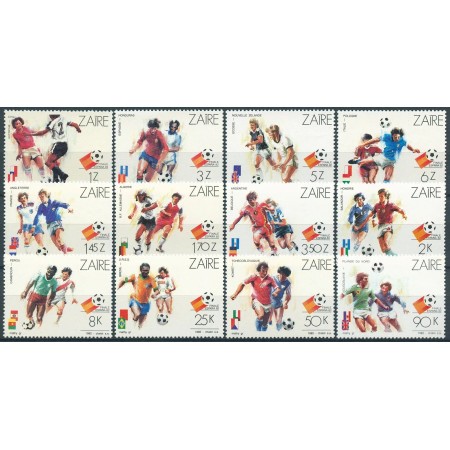 Zaire 1982 - Campionatul Mondial de Fotbal, serie neuzata Zaire 1982 - Campionatul Mondial de Fotbal, serie neuzata