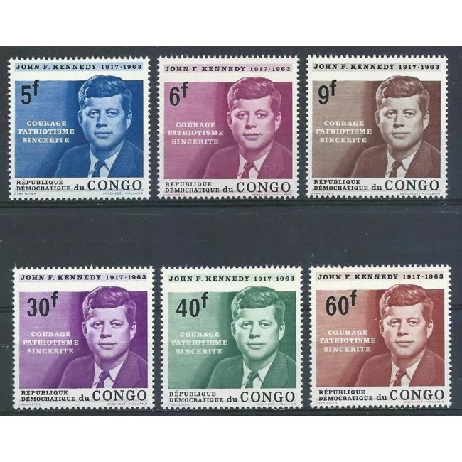 Congo 1964 - J.F. Kennedy, serie neuzata