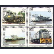 Zaire 1985 - Transport, locomotive, trenuri, vapoare, serie neuzata