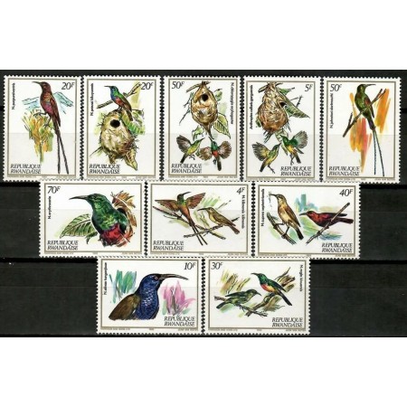 Rwanda 1982 - Pasari, fauna, serie neuzata Rwanda 1982 - Pasari, fauna, serie neuzata