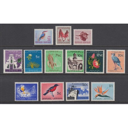 Africa de Sud 1961/1963 - Uzuale, motive locale, fauna, flora, serie neuzata Africa de Sud 1961/1963 - Uzuale, motive locale, fauna, flora, serie neuzata