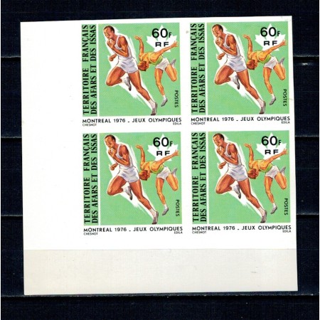 Afars et Issas 1976 - Sport, JO Montreal, Mi153 nedantelat bloc de 4 neuzat Afars et Issas 1976 - Sport, JO Montreal, Mi153 nedantelat bloc de 4 neuzat