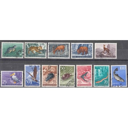 Iugoslavia 1954 - Fauna, animale, serie stampilata Iugoslavia 1954 - Fauna, animale, serie stampilata