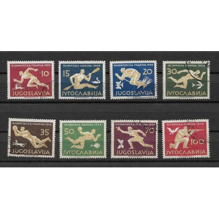 Iugoslavia 1956 - Jocurile Olimpice Melbourne, sport, serie stampilata Iugoslavia 1956 - Jocurile Olimpice Melbourne, sport, serie stampilata