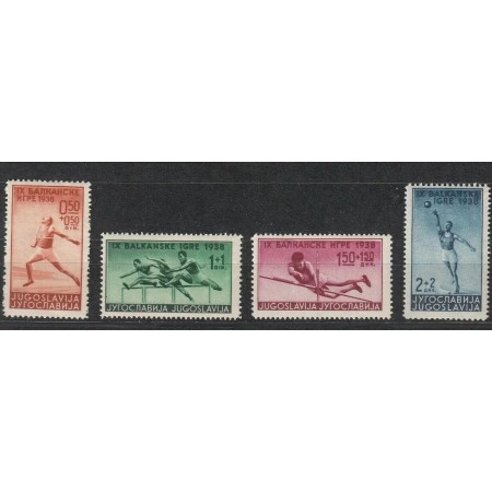 Iugoslavia 1938 - Sport, Jocurile Balcanice, serie neuzata Iugoslavia 1938 - Sport, Jocurile Balcanice, serie neuzata