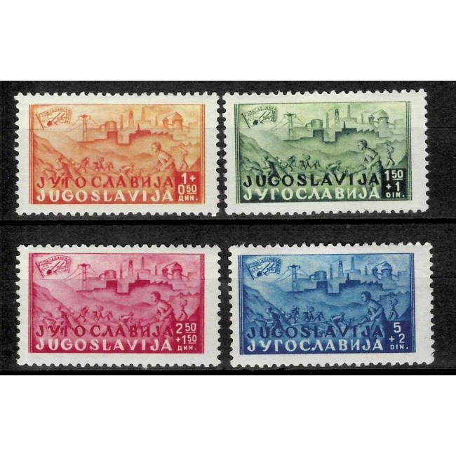 Iugoslavia 1947 - Calea ferata Samac-Sarajevo, serie neuzata Iugoslavia 1947 - Calea ferata Samac-Sarajevo, serie neuzata