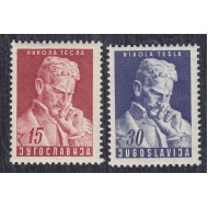 Iugoslavia 1953 - Nikola Tesla, personalitati, serie neuzata