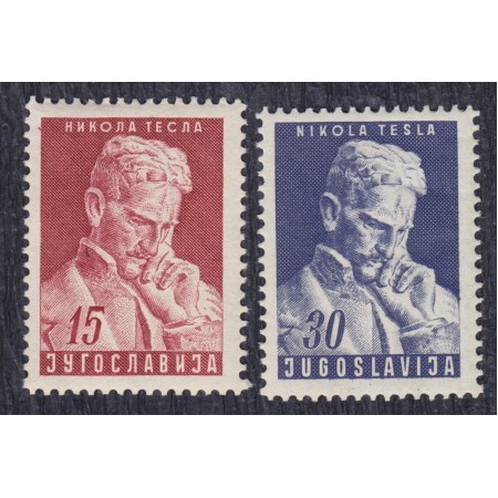 Iugoslavia 1953 - Nikola Tesla, personalitati, serie neuzata Iugoslavia 1953 - Nikola Tesla, personalitati, serie neuzata