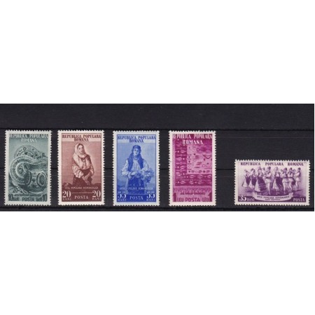 1953 - Arta Populara Romaneasca, serie neuzata