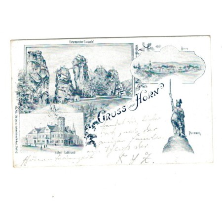 Horn (Germania) 1901 - Ilustrata litho, circulata Horn (Germania) 1901 - Ilustrata litho, circulata