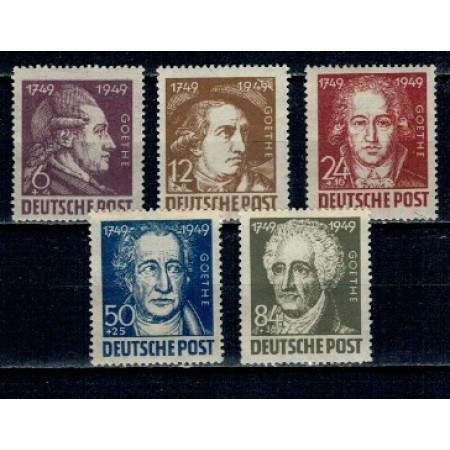 Zona Sovietica, Ocuparia Aliata in Germania 1949 - Goethe, serie neuzata Zona Sovietica, Ocuparia Aliata in Germania 1949 - Goethe, serie neuzata