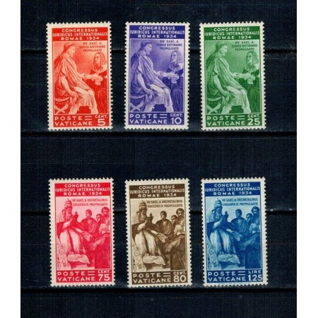 Vatican 1935 - Congres Juridic, serie nestampilata, cu urme de sarniere Vatican 1935 - Congres Juridic, serie nestampilata, cu urme de sarniere