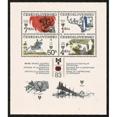 Cehoslovacia 1983 - Ilustratii din carti pentru copii, bloc neuzat