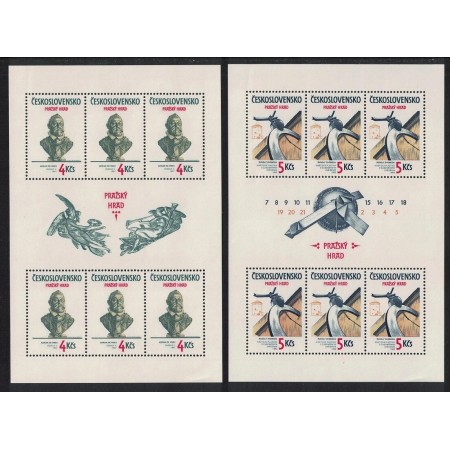 Cehoslovacia 1983 - Castelul Praga, serie minicoli neuzate