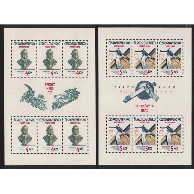 Cehoslovacia 1983 - Castelul Praga, serie minicoli neuzate