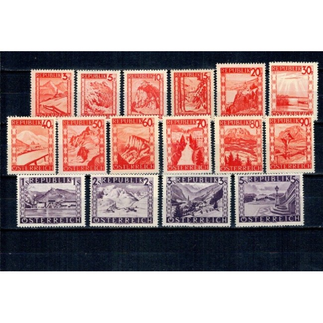 Austria 1947 - Vederi, uzuale, serie neuzata Austria 1947 - Vederi, uzuale, serie neuzata