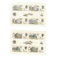 Cehoslovacia 1988 - Expo Praga, clădiri, serie blocuri neuzate