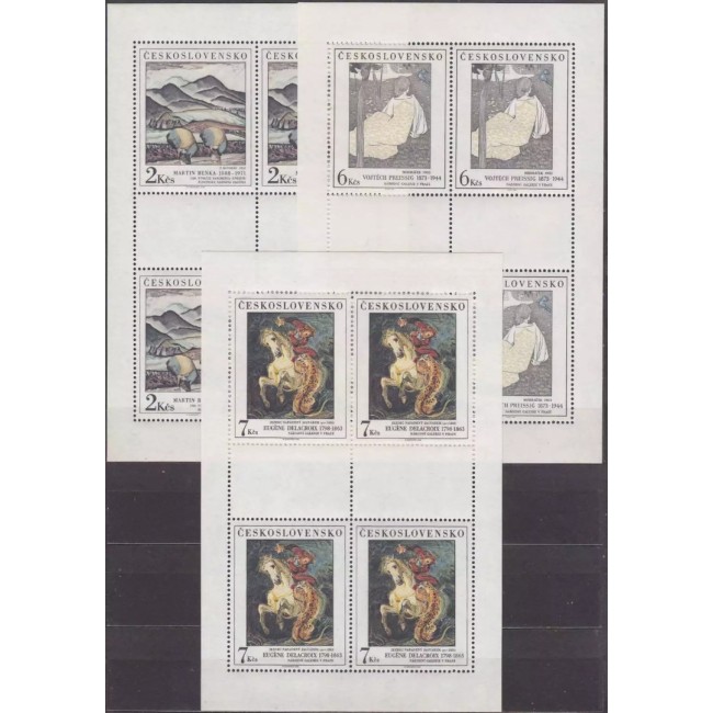 Cehoslovacia 188 - Picturi din Galeria Naționala, serie minicoli neuzate Cehoslovacia 188 - Picturi din Galeria Naționala, serie minicoli neuzate