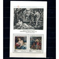 Cehoslovacia 1988 - Picturi, arta, supratipar FIP, bloc neuzat