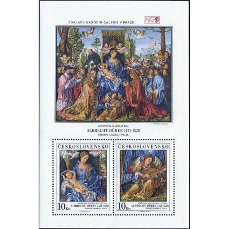 Cehoslovacia 1988 - Picturi, arta, Durer, bloc neuzat