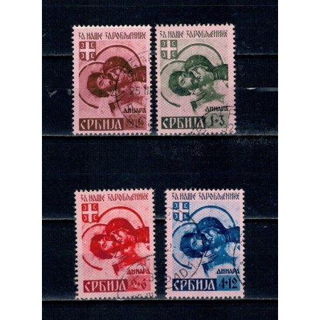 Serbia, ocupatia Germana 1941 - Pentru prizonierii de razboi, serie stampilata Serbia, ocupatia Germana 1941 - Pentru prizonierii de razboi, serie stampilata