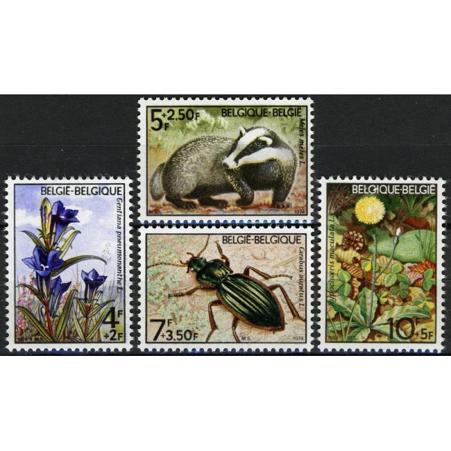 Belgia 1974 - Fauna-flora, animale, serie neuzata