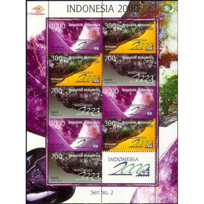Indonesia 1998 - Pietre semiprețioase, minerale, bloc neuzat Indonesia 1998 - Pietre semiprețioase, minerale, bloc neuzat