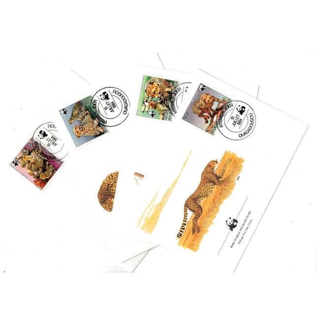 Haute Volta 1984 - Fauna WWF, serie plicuri prima zi Haute Volta 1984 - Fauna WWF, serie plicuri prima zi
