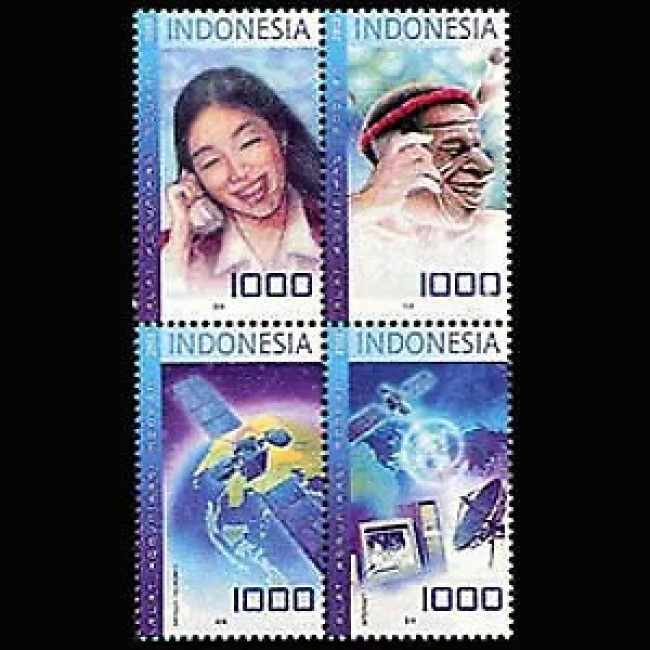 Indonesia 2002 - Telecomunicatii, sateliti, serie neuzata Indonesia 2002 - Telecomunicatii, sateliti, serie neuzata