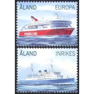 Aland (Finlanda) 2009 - Feriboturi, vapoare, navigație, transport, serie neuzata