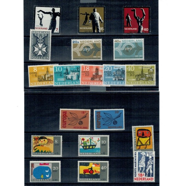 Olanda 1965 - Lot timbre neuzate Olanda 1965 - Lot timbre neuzate