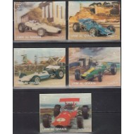 Umm al Qiwain 1972 - Formula 1, mașini de curse, serie timbre 3D neuzate