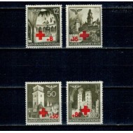 Generalgouvernement, ocupatia germana in Polonia 1940 - Crucea Rosie, supratipar, serie neuzata