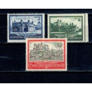 Generalgouvernement, ocupatia germana in Polonia 1941 - Cetati, castele, serie nestampilata cu sarniere