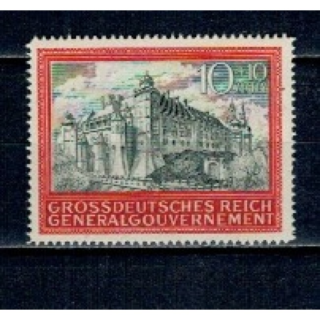 Generalgouvernement, ocupatia germana in Polonia 1944 - 5 ani de ocupatie, nestampilat cu sarniera Generalgouvernement, ocupatia germana in Polonia 1944 - 5 ani de ocupatie, nestampilat cu sarniera
