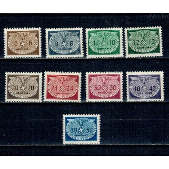 Generalgouvernement, ocupatia germana in Polonia 1940/1945 - Dienstmarken, serie neuzata Generalgouvernement, ocupatia germana in Polonia 1940/1945 - Dienstmarken, serie neuzata