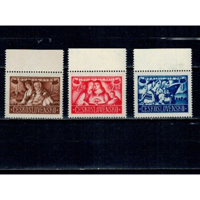 Cehoslovacia 1946 - Intoarcerea slovacilor din Ungaria, serie neuzata Cehoslovacia 1946 - Intoarcerea slovacilor din Ungaria, serie neuzata