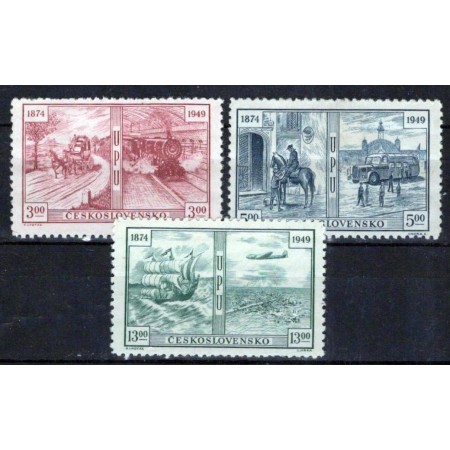 Cehoslovacia 1949 - UPU, aniversare, transport, serie neuzata