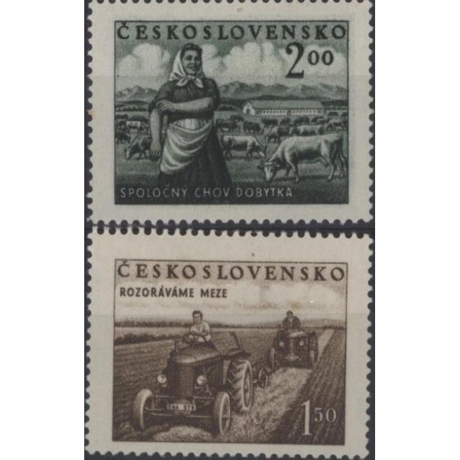 Cehoslovacia 1951 - Agricultura, serie neuzata Cehoslovacia 1951 - Agricultura, serie neuzata