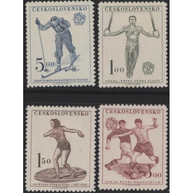 Cehoslovacia 1951 - Sport, Sokol, serie neuzata Cehoslovacia 1951 - Sport, Sokol, serie neuzata