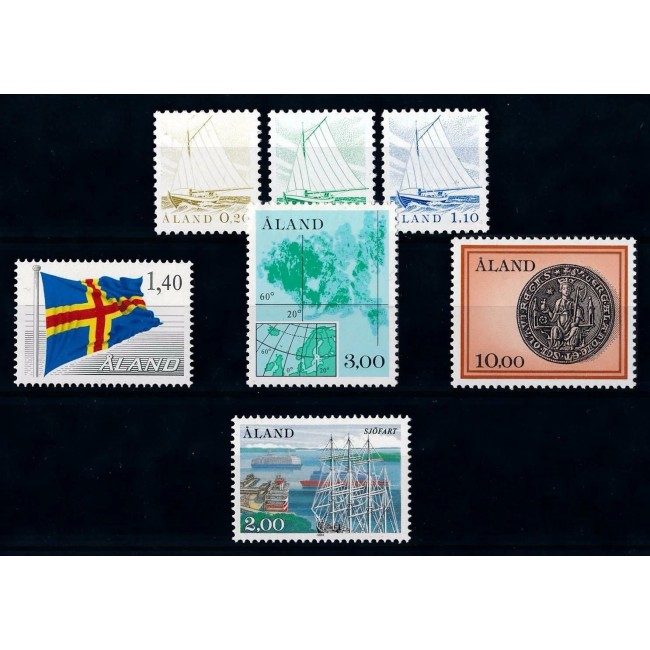 Aland (Finlanda) 1984 - Uzuale, bărci, serie neuzata Aland (Finlanda) 1984 - Uzuale, bărci, serie neuzata