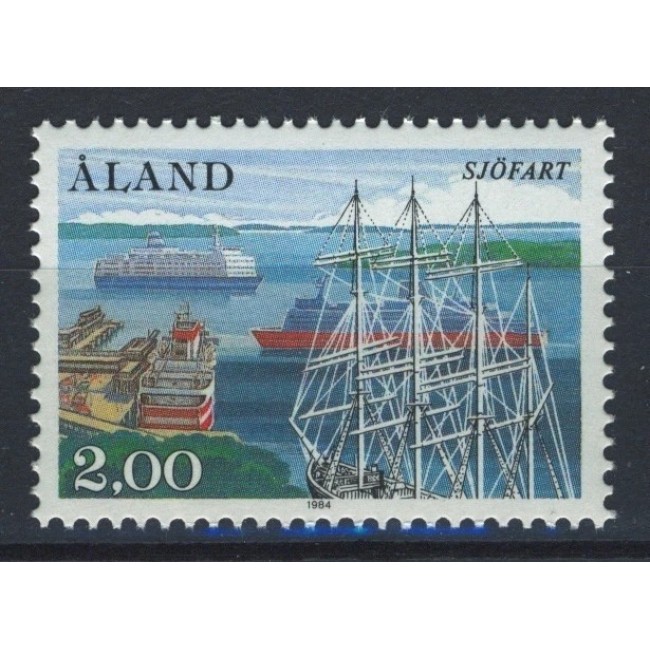 Finlanda 1984 - Vapoare, navigatie, neuzat Finlanda 1984 - Vapoare, navigatie, neuzat