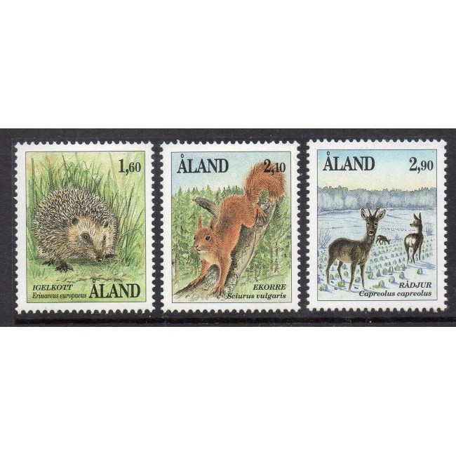 Aland (Finlanda) 1991 - Fauna, animale, mamifere, serie neuzata Aland (Finlanda) 1991 - Fauna, animale, mamifere, serie neuzata