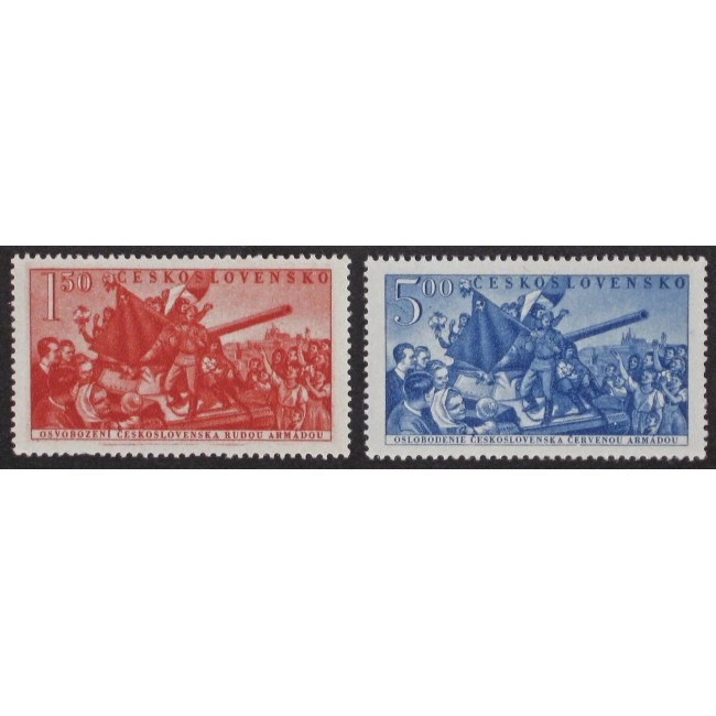 Cehoslovacia 1952 - Armata Rosie, eliberarea, serie neuzata Cehoslovacia 1952 - Armata Rosie, eliberarea, serie neuzata