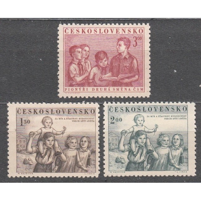 Cehoslovacia 1952 - Ziua copilului, serie neuzata Cehoslovacia 1952 - Ziua copilului, serie neuzata
