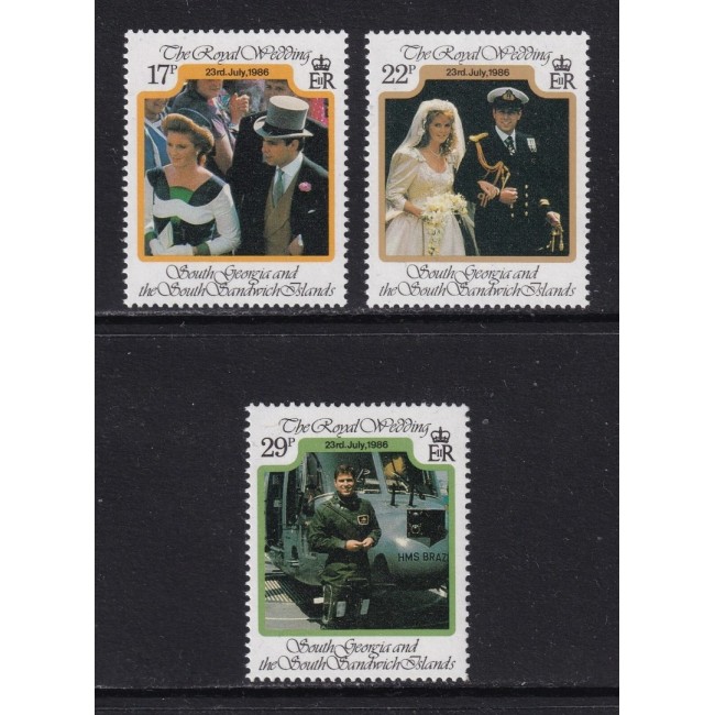 South Georgia 1986 - Royal Wedding, serie neuzata South Georgia 1986 - Royal Wedding, serie neuzata